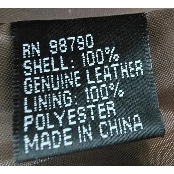 Vintage Marcelle Renee Genuine Leather Jacket Brown Belted Lined Coat Women's L - Picture 4 of 9